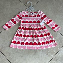 Old Navy Baby Girl’s Heart Print Dress, Size 6-12 Months
