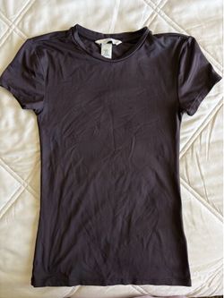 brown h&m seamless shirt 🥥
