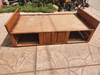 Twin Captains bed with storage and mattress