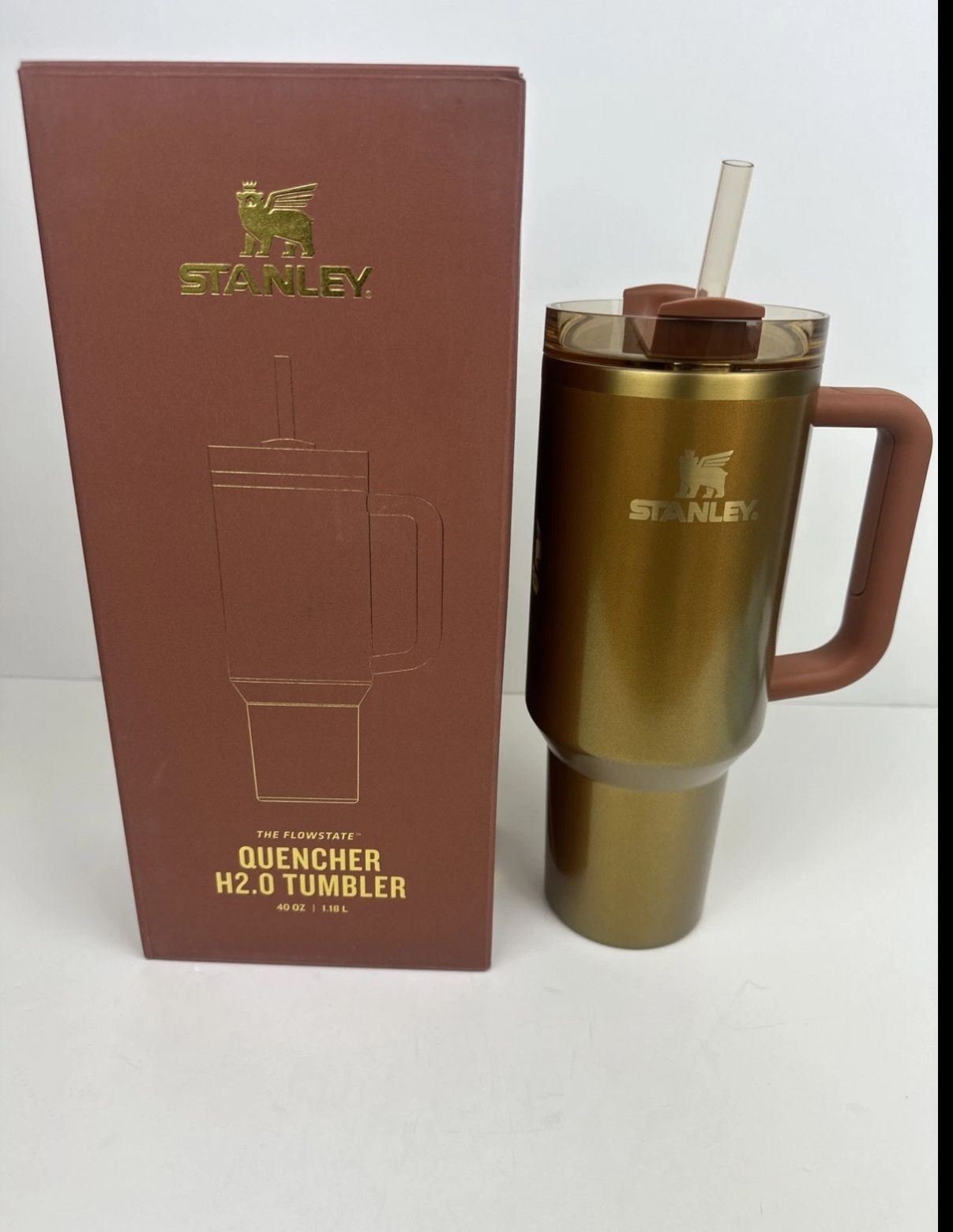 STANLEY SPARKLE COPPER TINSEL THE QUENCHER H2.0 FLOWSTATE™ TUMBLER 40 OZ LIMITED