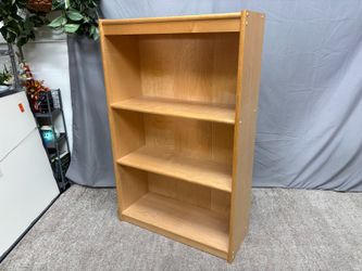 Blonde Minimalist 3-Shelf Bookcase