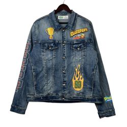 NWT RARE SpongeBob Denim Jean Jacket Off To The Races Size XL 