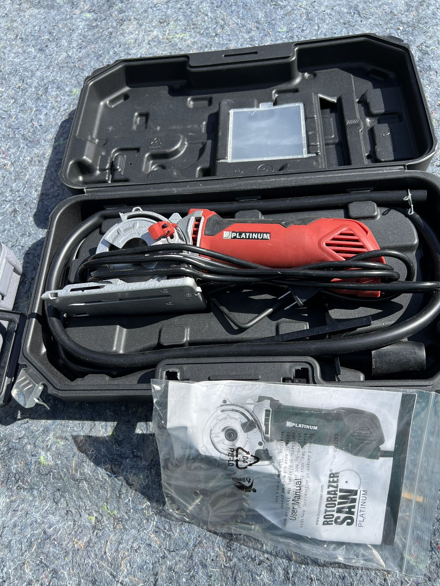Platinum Rotorazer RZ200 Circular Saw Set In Case W/ Blades & Guide