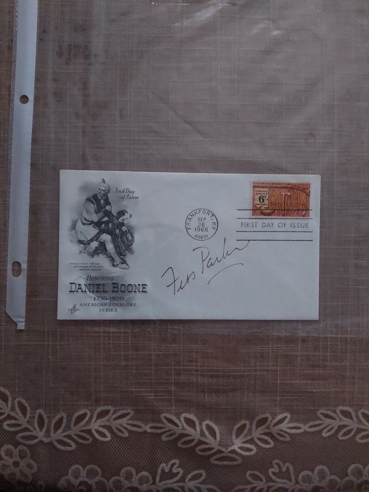 Fees Parker Signed First Day Issue Daniel Boone Envelope