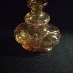 Victrylite Amber Crown Bottle 