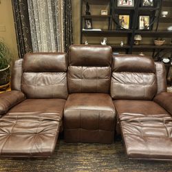 Two Motorized Recliner Couches 