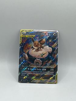 Non TCG Pokemon Eevee & Snorlax Gx Fan Art Card
