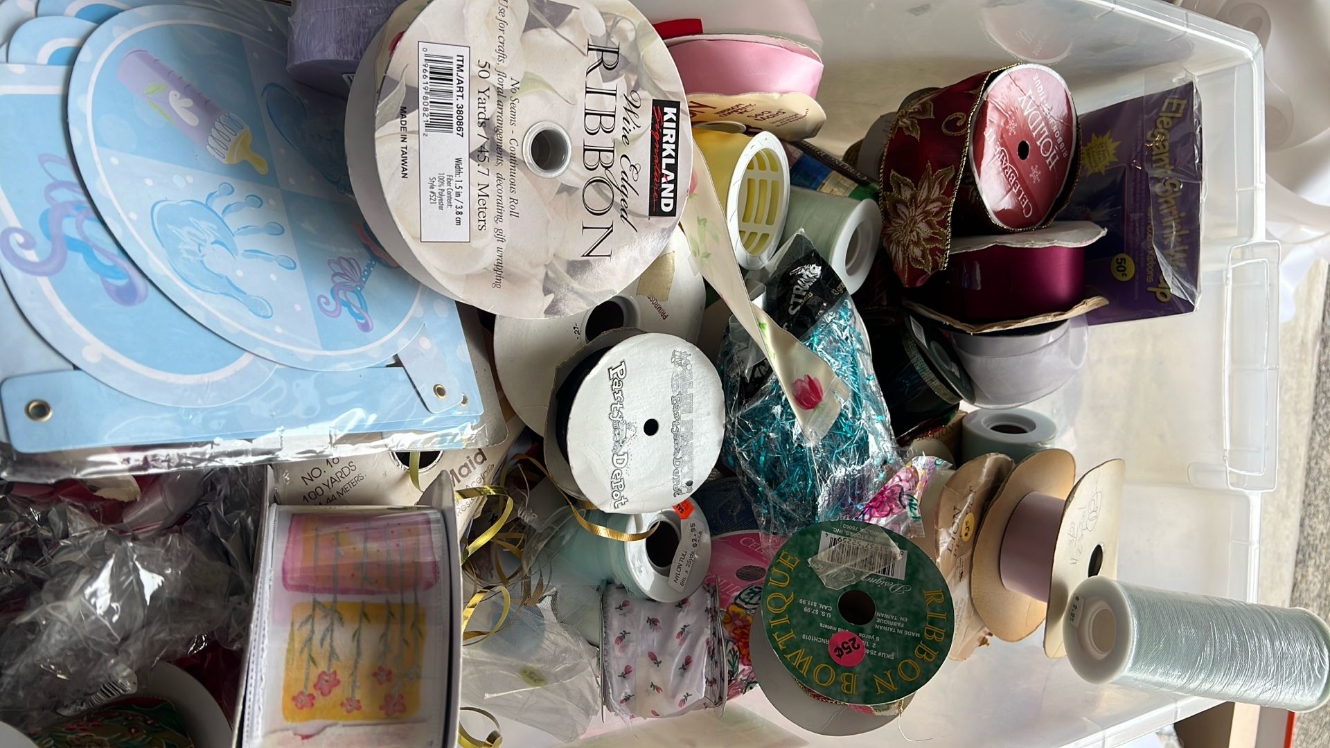 Assorted Craft Ribbons – Mixed Colors & Styles