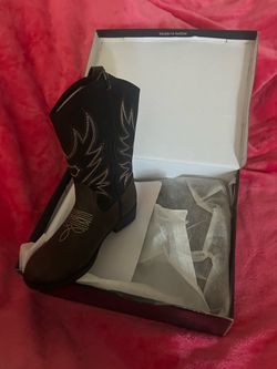 Kids Black Western Cowboy Boots