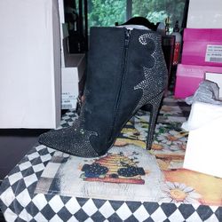 Justfab Stelleto Boot Soithern Girl Black Size 9