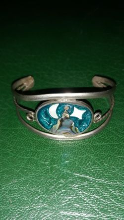 Abalone Silver signed bracelet