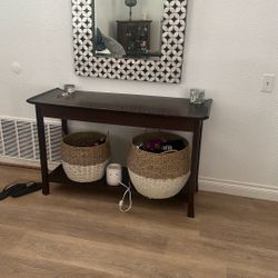 All Wood Console Table 