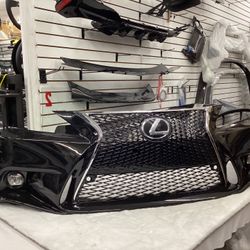 2006-2013 Lexus IS250 IS350 Conversion to 14+ F-Sport front bumper + Lip+FOG Painted Black Code #202
