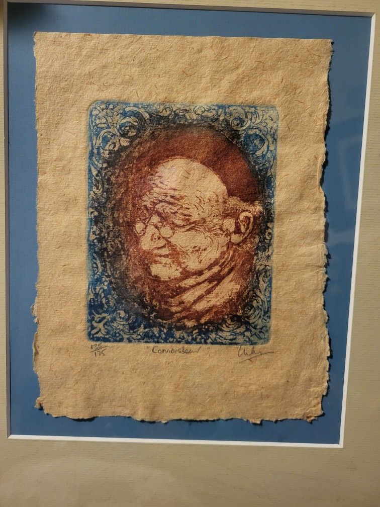 Mary Vickers "Connoisseur" Signed Etching Original 135 Of 175