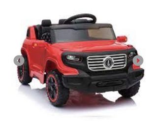 new Zimtown Ride on Car with 35W Battery 6V 7AH Children Car Pre-Programmed Music and RC Electric Car Red