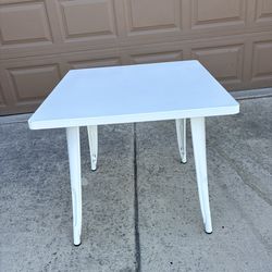 Heavy Enamel Metal Square Table