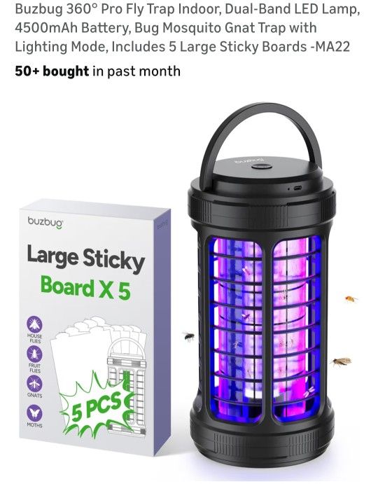 New In Box Buzbug 360° ProFly Trap Indoor