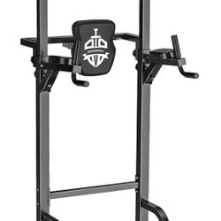 Sportsroyals Power Tower Pull Up Dip Station Assistive Trainer Multi-Function Home Gym Strength Training Fitness Equipment 440LBS

