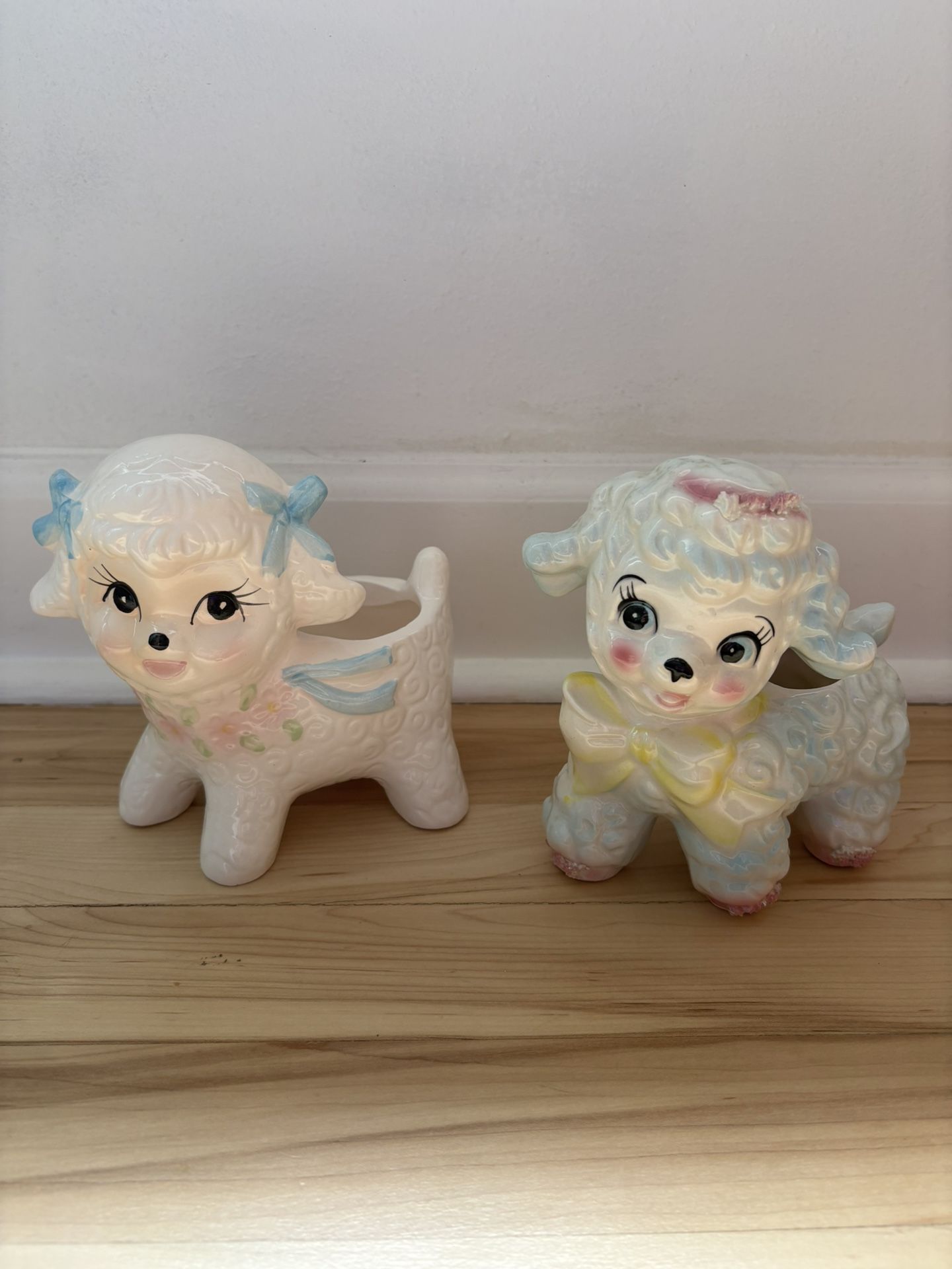 Vintage Ceramic Lamb Planters