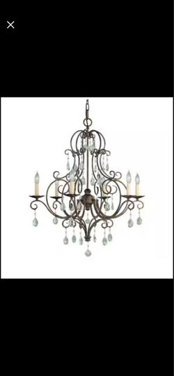 Used Generation Lighting Chateau 6-Light Chandelier in Mocha Bronze Deerfield beach pickup