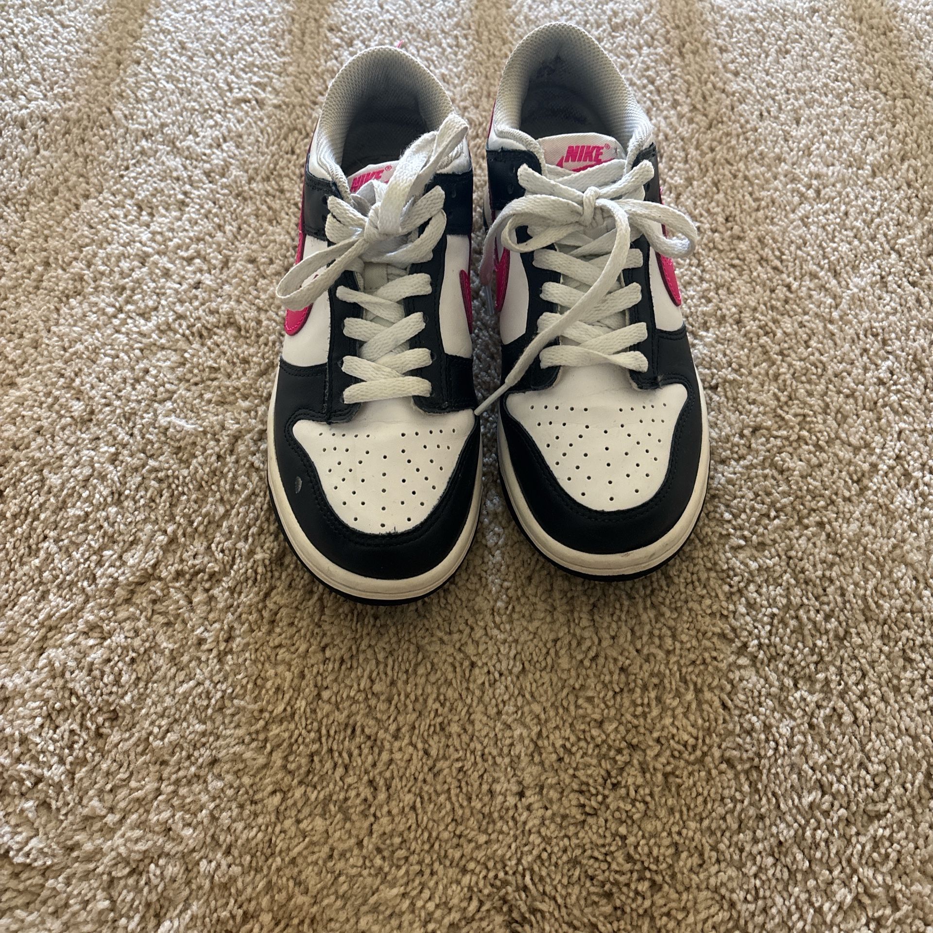 Pink And White And Black Dunks