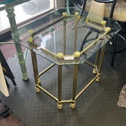 Small Glass End Table 