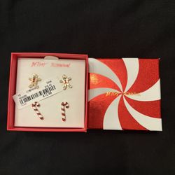 Betsey Johnson Christmas earrings 