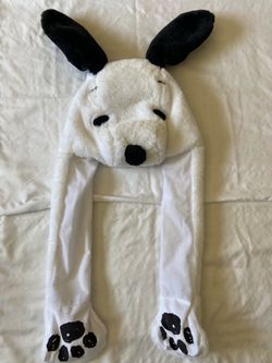 Plush Dog Animal Hat with Scarf Extensions