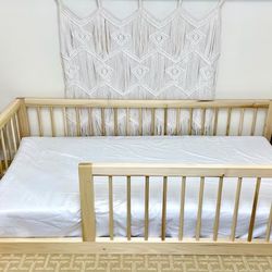 Hardwood Montessori Toddler Twin Bed