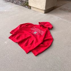 University of Arizona Wildcats Bear Down Red Pullover Hoodie Sweatshirt Mens Large