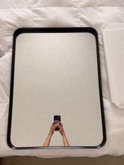Black Rectangular Wall Mirror 22 x 30