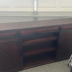 Large Farmhouse Wood Entertainment Center