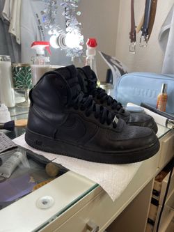 Black High Top Nike Air Force Ones $60