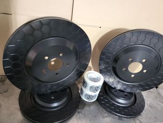 Dodge Charger Hellcat or Charger Hellcat 6 piston rotors. HONEYCOMB rotors front and rear