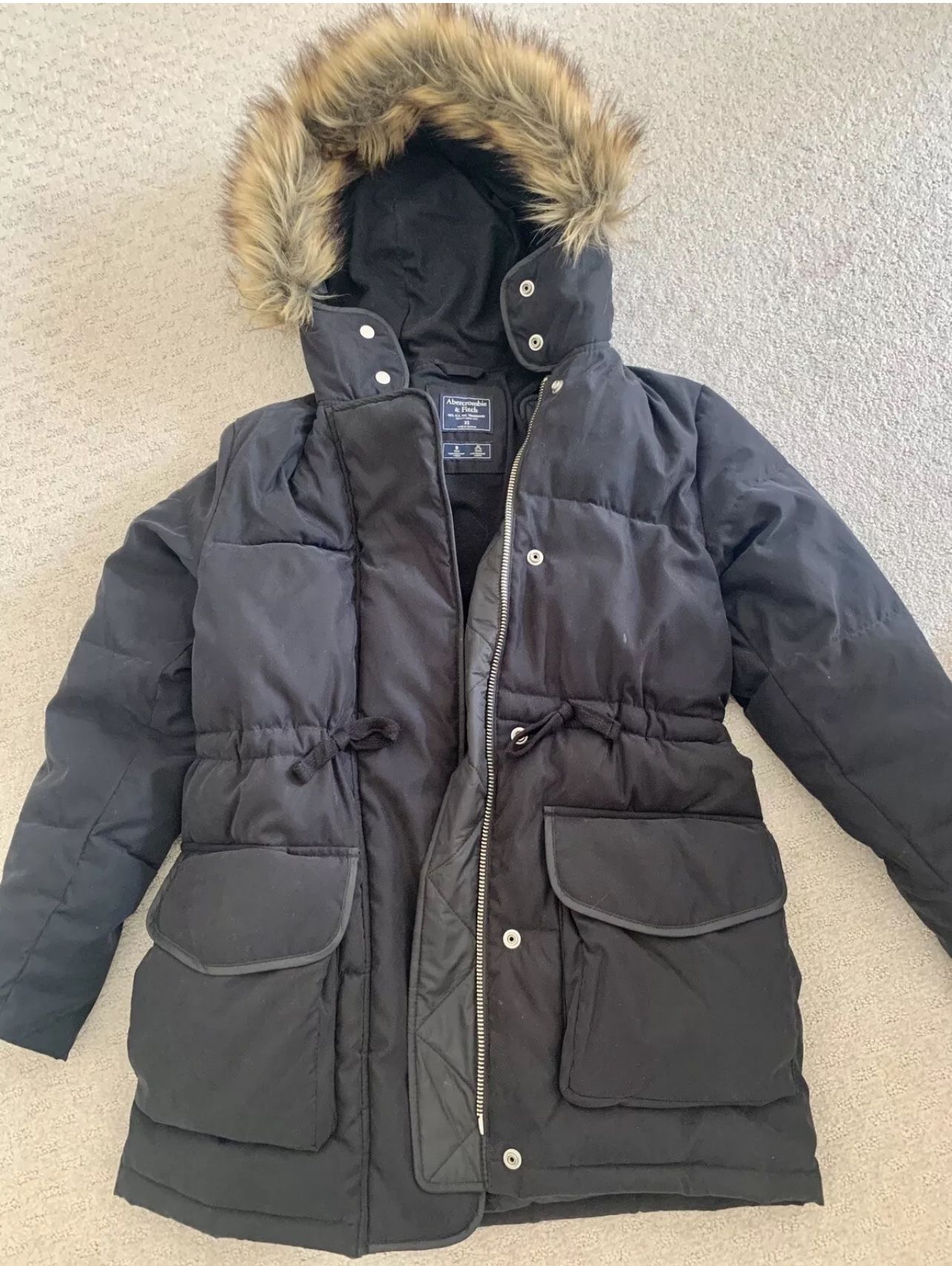 Abercrombie And Fitch Women Black Puffer Jacket