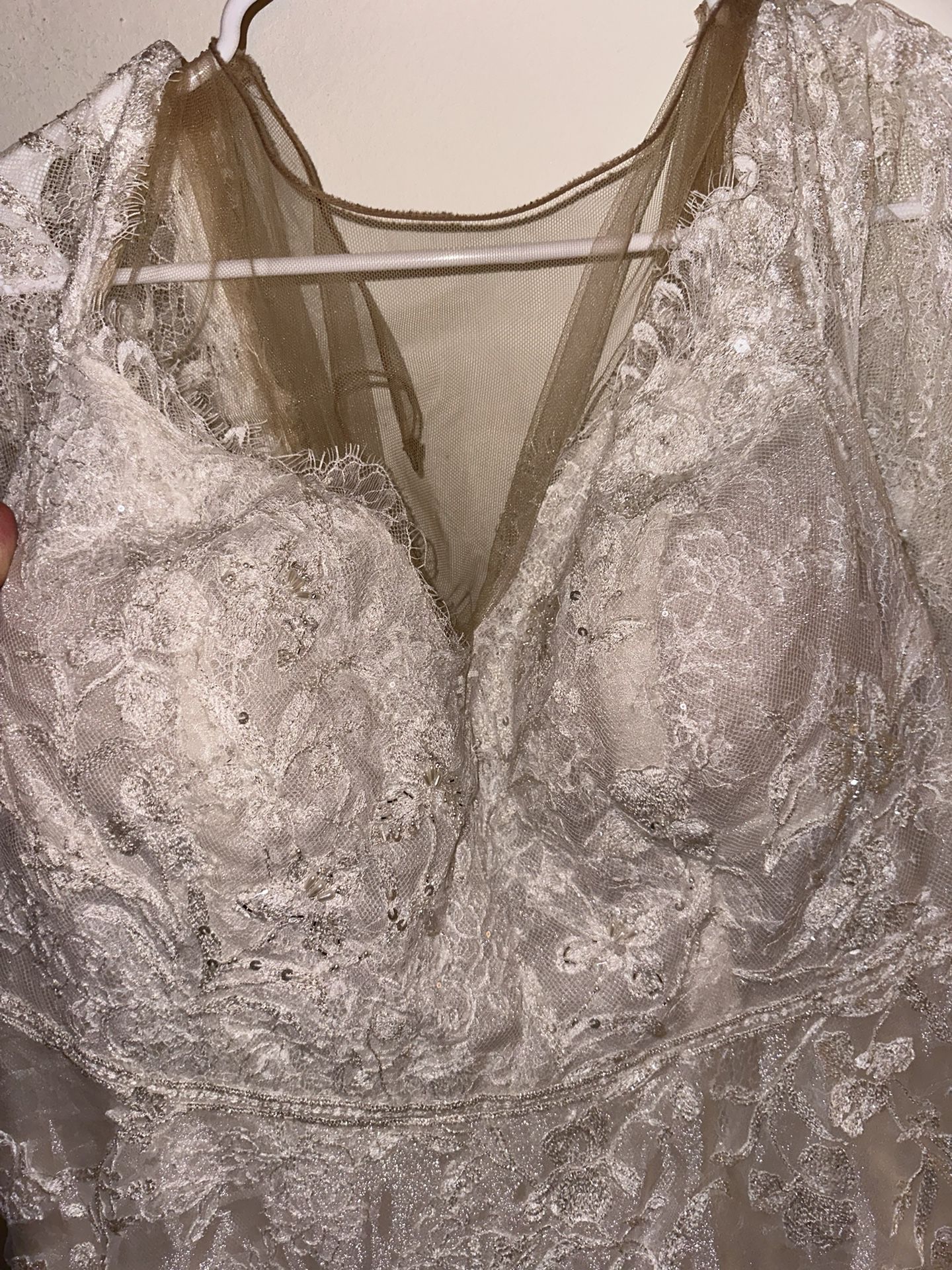 Oleg Cassini Ivory Wedding Dress Size 20