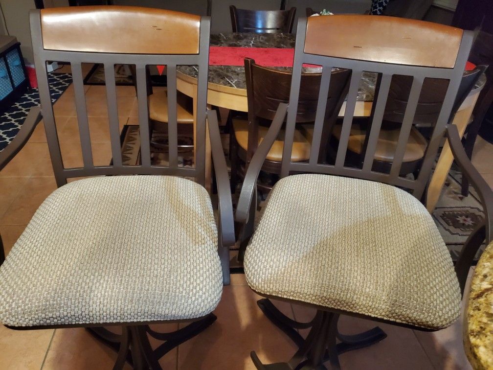 2 TOMMY BAHAMAS HIGH CHAIRS , BAR HEIGHT 