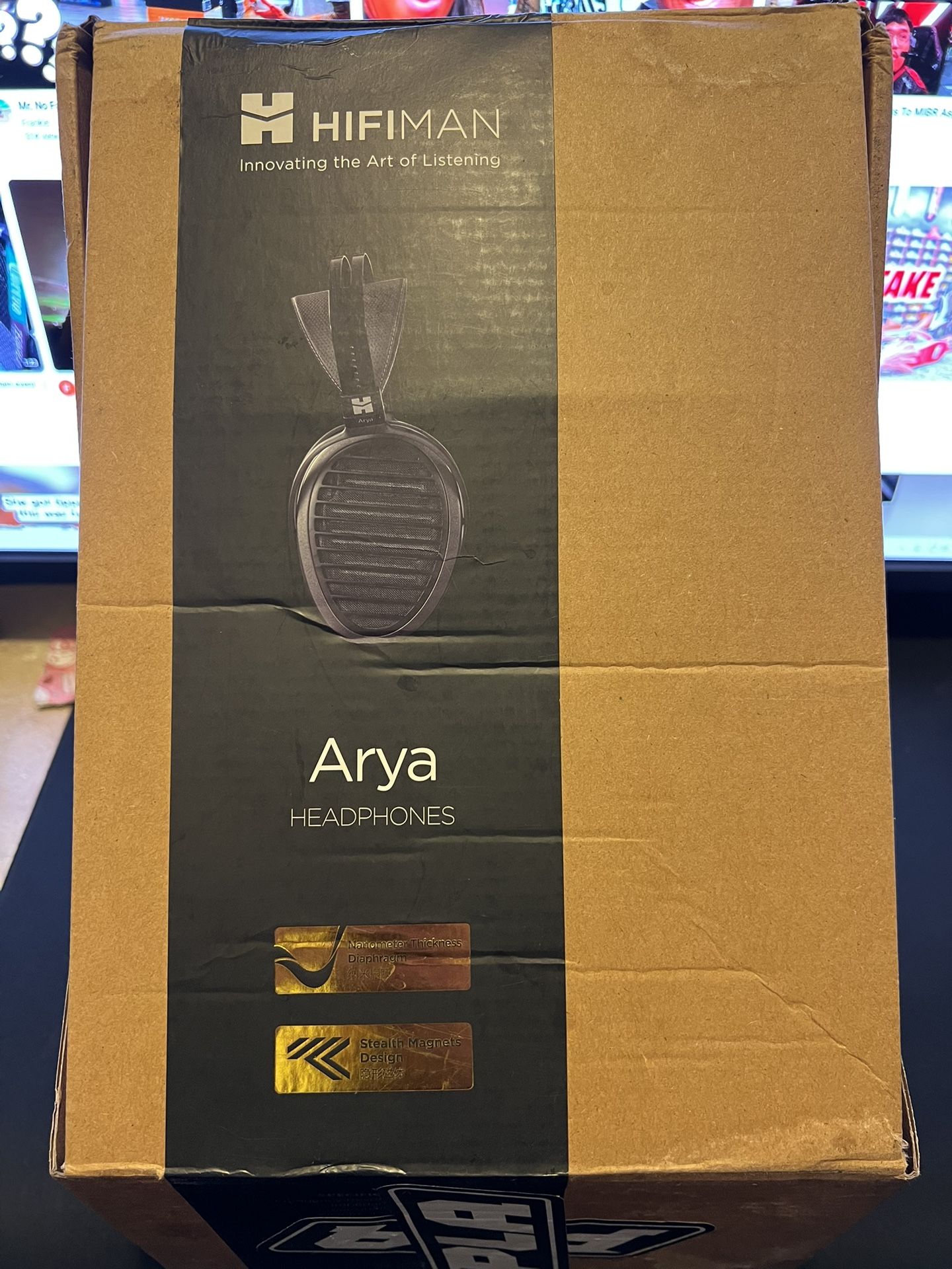 HIFIMAN Arya Stealth Magnet Version Full-Size Over-Ear Planar Magnetic Headphone for Audiophiles/Studio