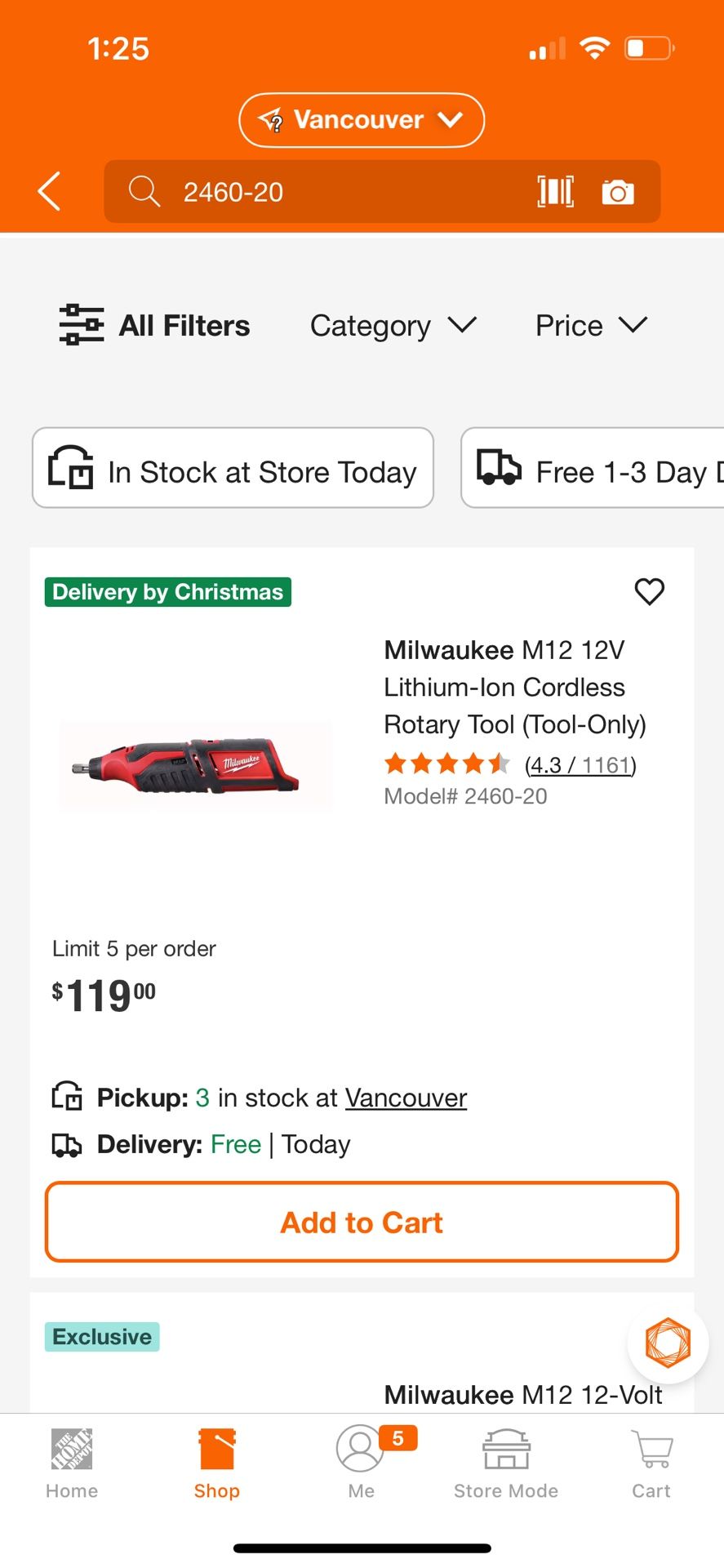 Milwaukee M12 12V Lithium-Ion Cordless Rotary Tool (Tool-Only)