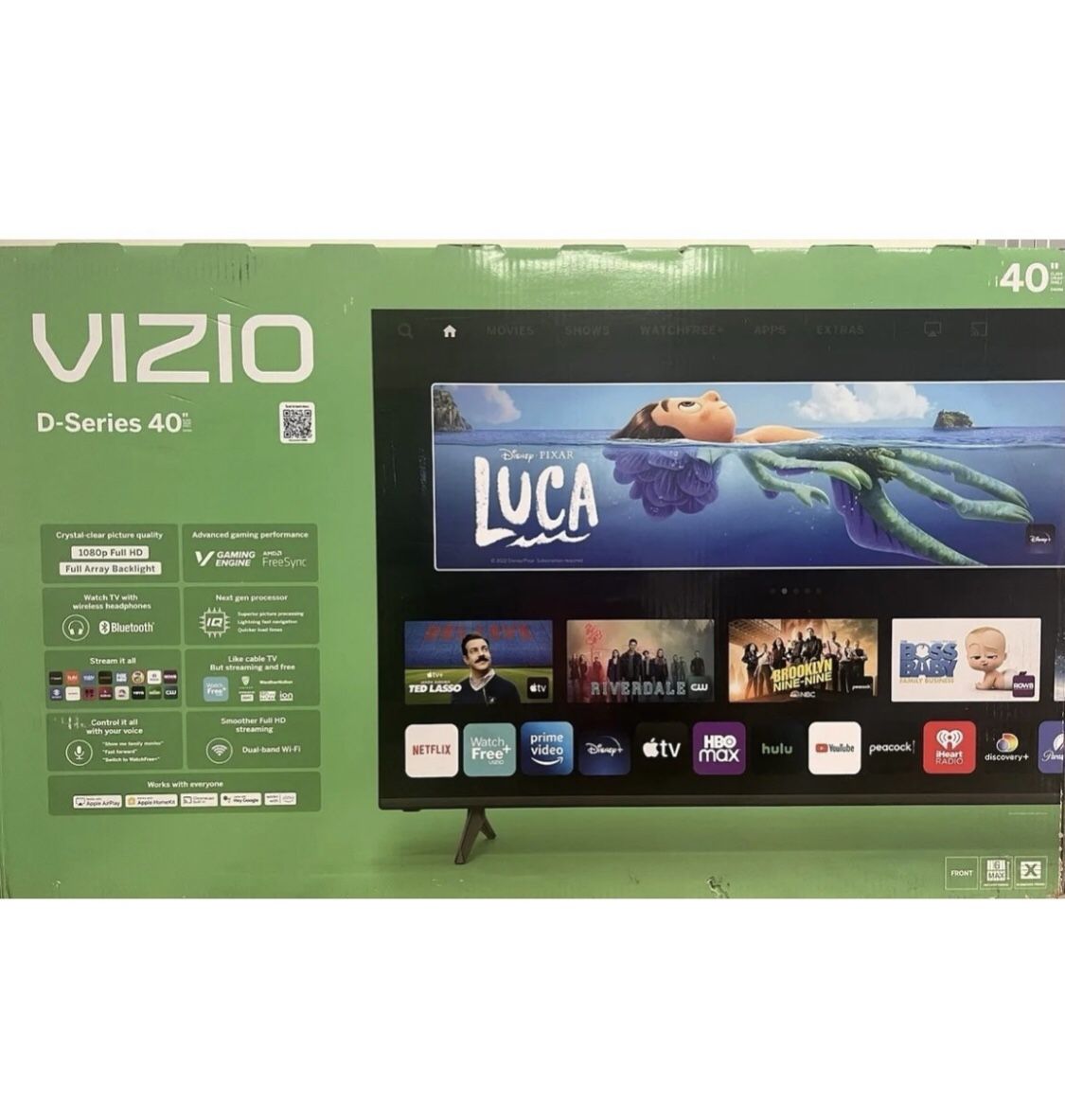 VIZIO 40-inch D-Series Full HD 1080p Smart TV with Apple AirPlay & Chromecast Open box item is new Enjoy a crisp and clear viewing experience with