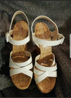 Casadei Women's 1195 Wedge Sandal size 71/2 White