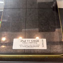 Apple iPad New 11  128GB  WiFi  Unlocked For All Carriers Yellow $450 At Apple Store