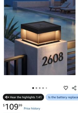 Solar Post Lights Outdoor - 1 pc