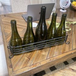 Wine Bottle Candle Holder Decor 
