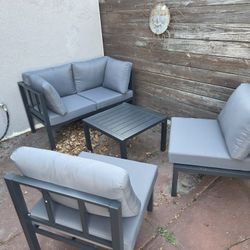 Patio Set With Cover Outdoor Furniture 