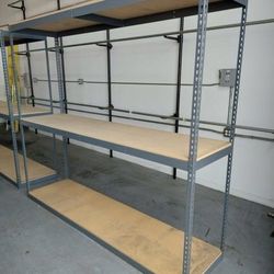Garage Shelving 96 in W X 18 in D Boltless Shed Storage Shelves Heavy Duty Stronger Than Home Depot & Lowes Racks Delivery & Assembly Available