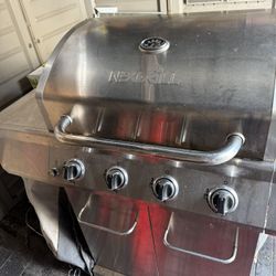 Nexgrill 4-Burner with Propane Gas Grill in Stainless Steel with Side Burner