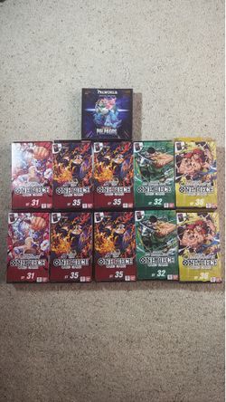 One Piece Starter Decks 31, 35, 32, 36 & Palworld Booster Box