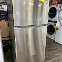 Midea Stainless Steel Top Freezer Refrigerator Read Description 