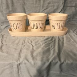 Decorative flowerpots And Tray